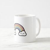 Mug Happy Rainbow – Cute Kawaii Illustration (Devant droit)