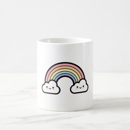 Mug Happy Rainbow – Cute Kawaii Illustration (Centre)