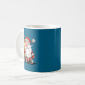 Mug Happy Reindeer And Santa Christmas Illustration Pr (Devant gauche)