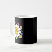Mug Happy Retro Daisy Smile Face Preppy Aesthetic Men  (Devant gauche)