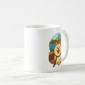 Mug Happy Samoyed Walk by the City Waterfront (Devant droit)