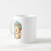 Mug Happy Samoyed Walk by the City Waterfront (Devant gauche)