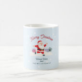 Mug Happy Santa, light blue Christmas (Centre)