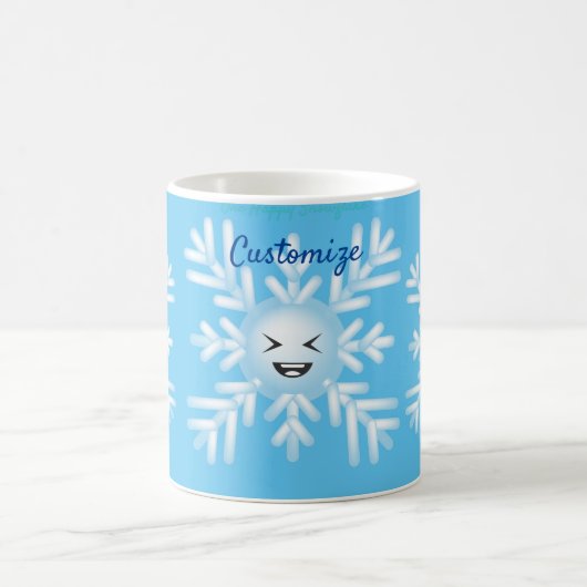 Mug Happy Snowflake Emoticon Thunder_Cove (Centre)