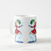 Mug Happy Snowman and Girl Dance Tango (Devant gauche)