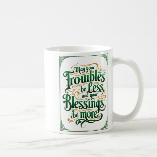 Mug Happy St. Patrick's Day Motivational Quote Apparel (Droite)