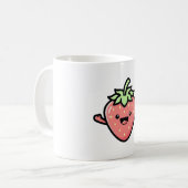 Mug Happy Strawberry – Cute Kawaii Illustration (Devant gauche)