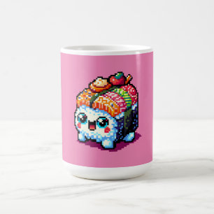 Mug Happy Sushi Roll - Cute Pixel Art Japonais Nourrit