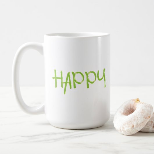 Mug HAPPY Tee - Graphisme coloré | Cool (Avec donut)