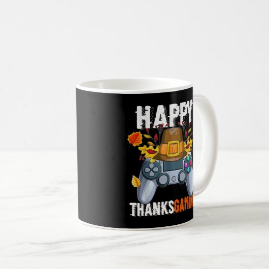 Mug Happy Thanksgiving Video Game Controller Pilgrim C (Devant droit)