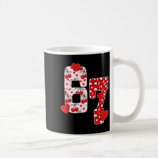 Mug Happy Valentine’s Day 67 Meme Hearts Coquette Bow (Droite)