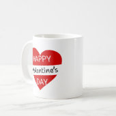Mug Happy Valentine’s Day Heart– Classic Love Quote (Devant gauche)
