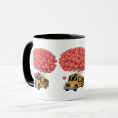 Mug Happy Valentine's Day Bus with Owl (Devant gauche)