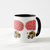 Mug Happy Valentine's Day Bus with Owl (Devant droit)