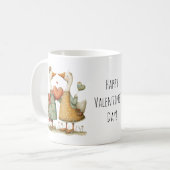 Mug Happy Valentine's Day Charming Geese (Devant gauche)