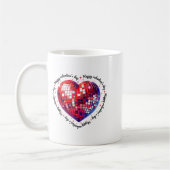 Mug Happy Valentine's Day Funny Coquette Red Disco Bal (Gauche)