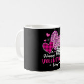 Mug Happy Valentine's Day Leopard And Plaid Hearts Gir (Devant gauche)