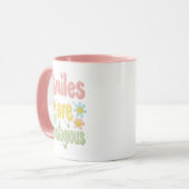 Mug Happy Vibes Retro Smiles Are Contagious (Devant gauche)