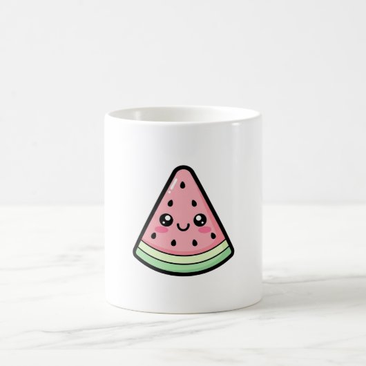 Mug Happy Watermelon – Cute Kawaii Illustration (Centre)