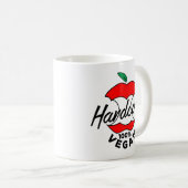Mug Hard Core Vegan, Apple Core Vegan, hardcore Vegan (Devant droit)