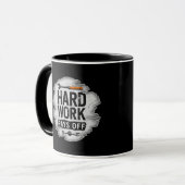 Mug Hard Work Pays Off Grunge Worker Design (Devant gauche)