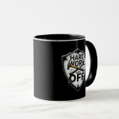 Mug Hard Work Pays Off Shield Worker Design (Devant droit)