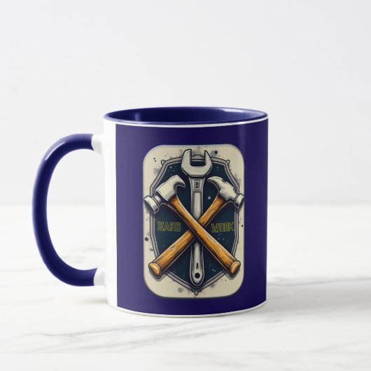 Mug Hard Work Tools Worker Pride Labor Day Design (Gauche)