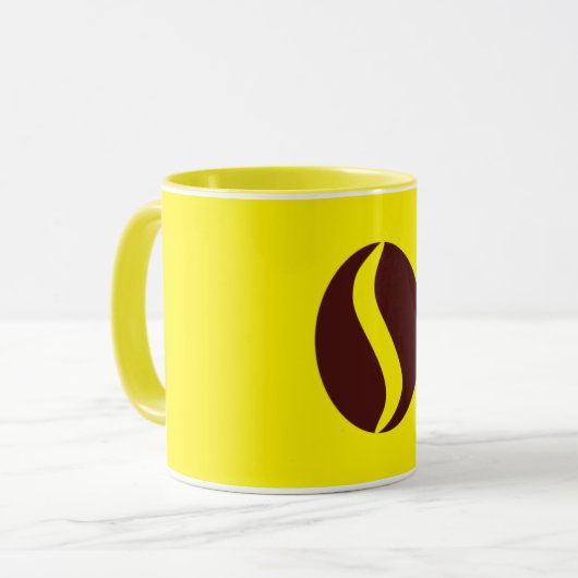 Mug Haricot de café funky (Devant gauche)