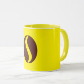 Mug Haricot de café funky (Devant droit)