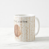 Mug Haricot Mais D'abord Café Brun Points Rayures (Devant droit)
