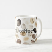 Mug Haricots de café à la crème (Devant droit)