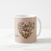 Mug Haricots de Café Cœur  (Devant droit)