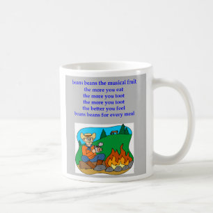 Mug haricots la rime nusical de pet de fruit, haricots