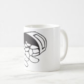 Mug Haricots Renversés Noir et Blanc Contour (Devant droit)