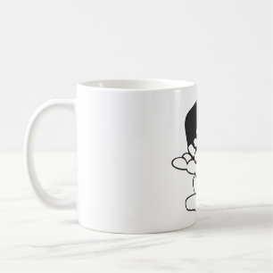Mug Haricots Renversés Noir et Blanc Contour