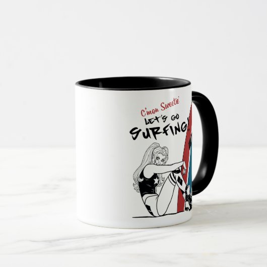 Mug Harley Quinn - Allons surfer (Devant droit)