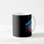Mug Harmonica à gouttes de peinture Drapeau américain (Devant droit)