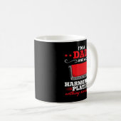 Mug Harmonica Lover Mens Daddy Harmonica Musicien Im A (Devant droit)