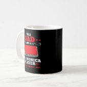 Mug Harmonica Lover Mens Daddy Harmonica Musicien Im A (Devant gauche)