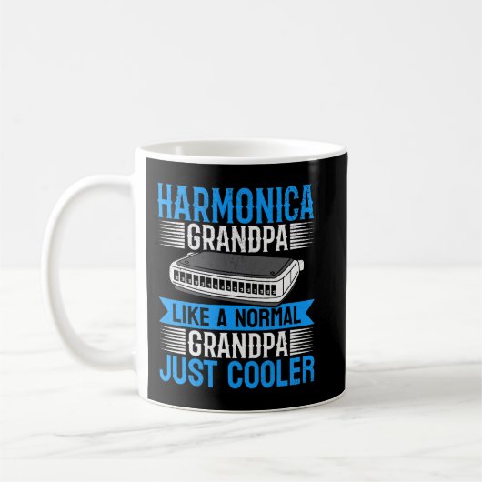 Mug Harmonica Lover Mens Harmonica Grandpa Harmonica P (Gauche)