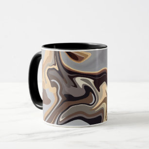 Mug Harmonie Abstraite des fluides dans les tons chaud