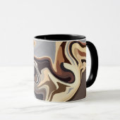 Mug Harmonie Abstraite des fluides dans les tons chaud (Devant droit)