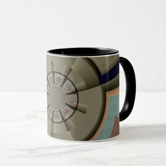 Mug Harmonie de couleurs abstraites modernes Art graph (Devant droit)