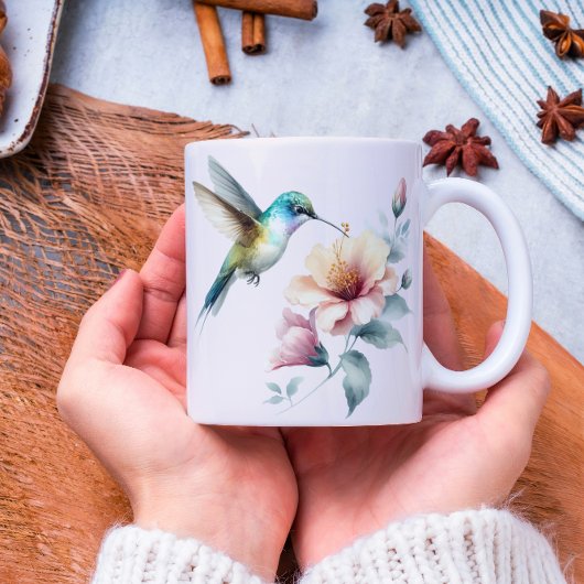 Mug Harmonie des colibris avec un Hibiscus élégant