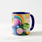 Mug Harmonie géométrique florale (Devant droit)