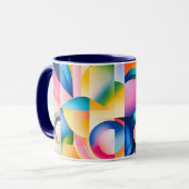 Mug Harmonie géométrique florale (Devant gauche)