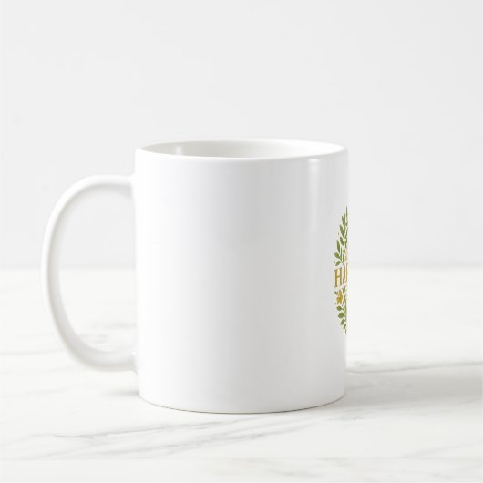 Mug Harmonie – Nature Élégante Verte & Dorée Inspirée (Gauche)