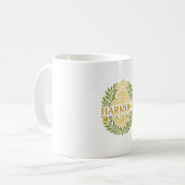 Mug Harmony – Elegant Green & Gold Nature-Inspired Des (Devant gauche)