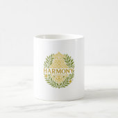 Mug Harmony – Elegant Green & Gold Nature-Inspired Des (Centre)
