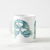 Mug Harnais d'escalade de roche avec tirages rapides (Devant gauche)